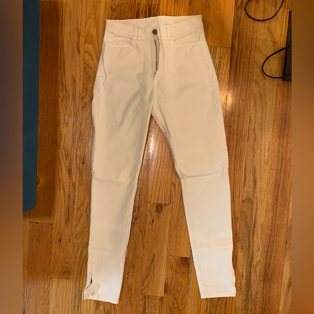 American Apparel Tapered Cream Pants